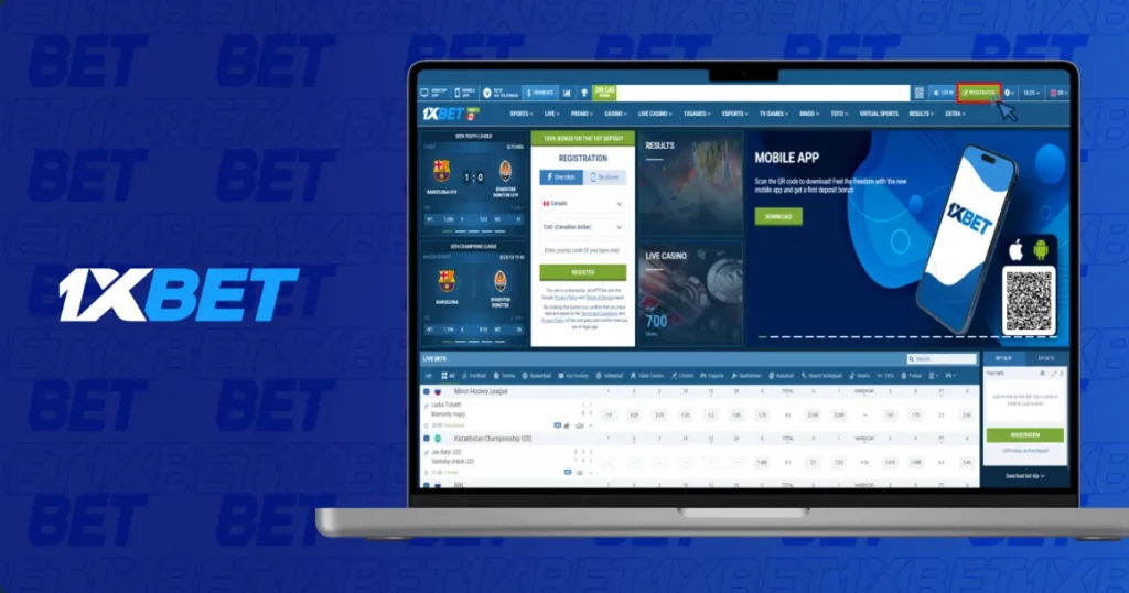 How to register at 1XBet APP Spain
